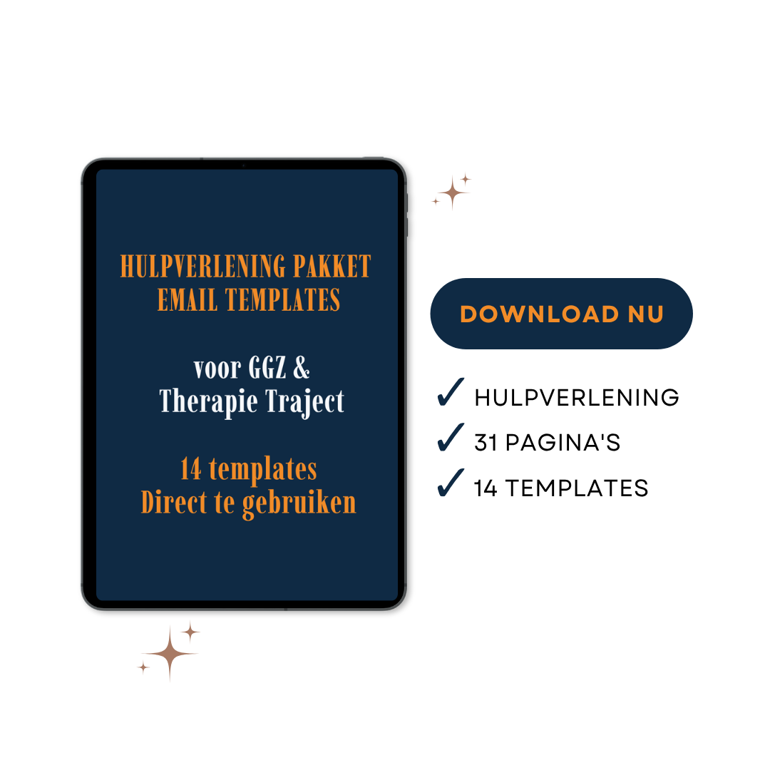 Hulpverlening Pakket Email Templates - 14 Templates voor GGZ & Therapie Traject